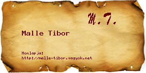 Malle Tibor névjegykártya